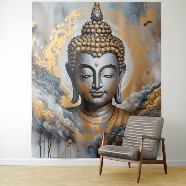 Erleuchteter Buddha Wandteppich (Beispiel)