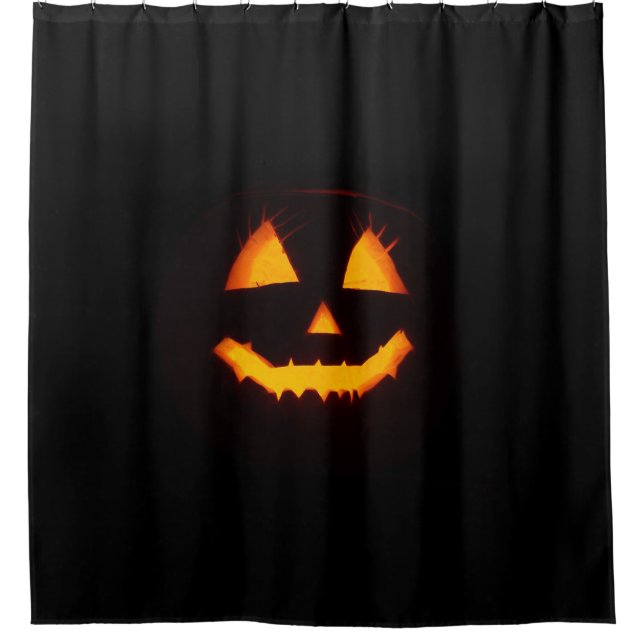Erleuchteter Jack O Lantern  Duschvorhang (Vorderseite)