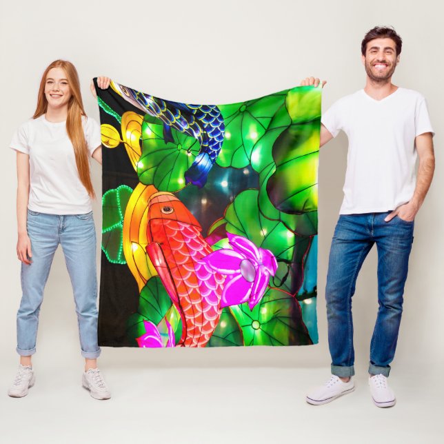 Erleuchteter Koi Fleecedecke (Beispiel)
