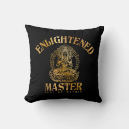 Erleuchteter Meister - Imitats Gold Foil Buddha Bl Kissen