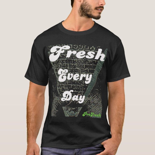 Erleuchtetes Schwarzes T-Shirt (Vorderseite)