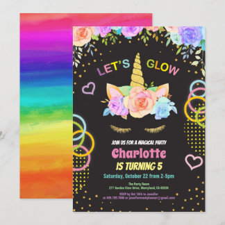 Erleuchtung im dunklen Party, ungetrübte Geburtsta Einladung