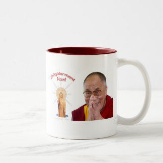 Erleuchtung jetzt! - Dalai Lama Zweifarbige Tasse