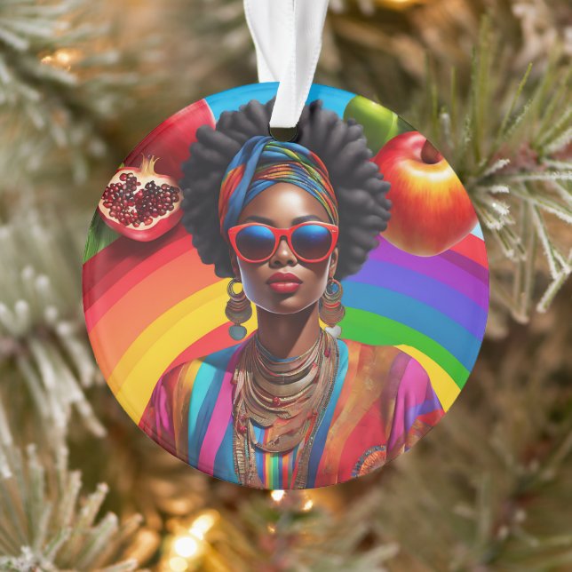 Erleuchtung mit der schwarzen Frau Gottes Ornament (Baum)