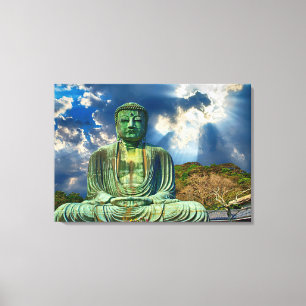 Erleuchtung vermittelt Buddha Statue Printwerbung Leinwanddruck