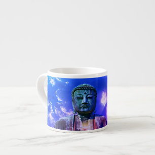 Erleuchtungs-Meditations-Buddha-Statue Farbe Espressotasse