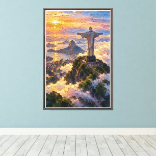 Erlöser über den Wolken Leinwanddruck