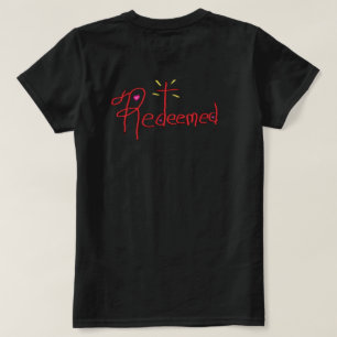 Erlöst mit Kreuz und Herzen Christlich  T-Shirt