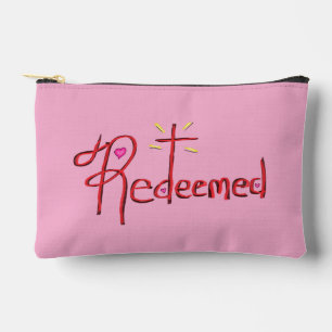 „Erlöst“ Schwarz-Rosa-Etui für Accessoires Zubehörtasche
