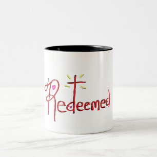 Erlöste Christliche Glaubenskreuzherzen  Zweifarbige Tasse