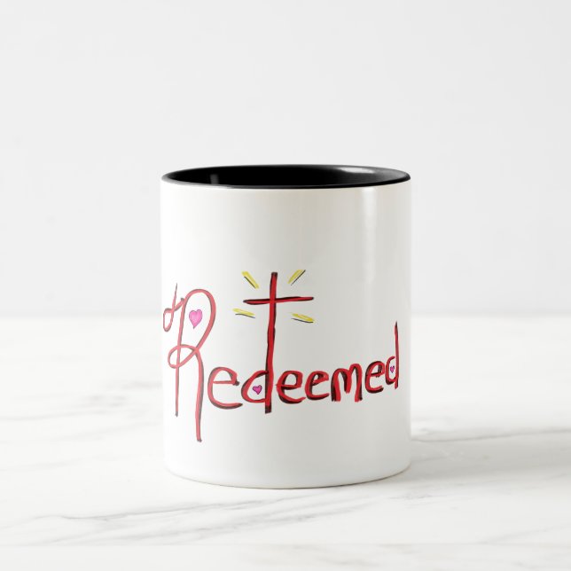 Erlöste Christliche Glaubensüberhöre Zweifarbige Tasse (Mittel)