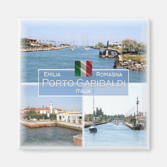 ERM004 PORTO GARIBALDI, Sea View, Italien, Kühlsch Magnet (Vorne)