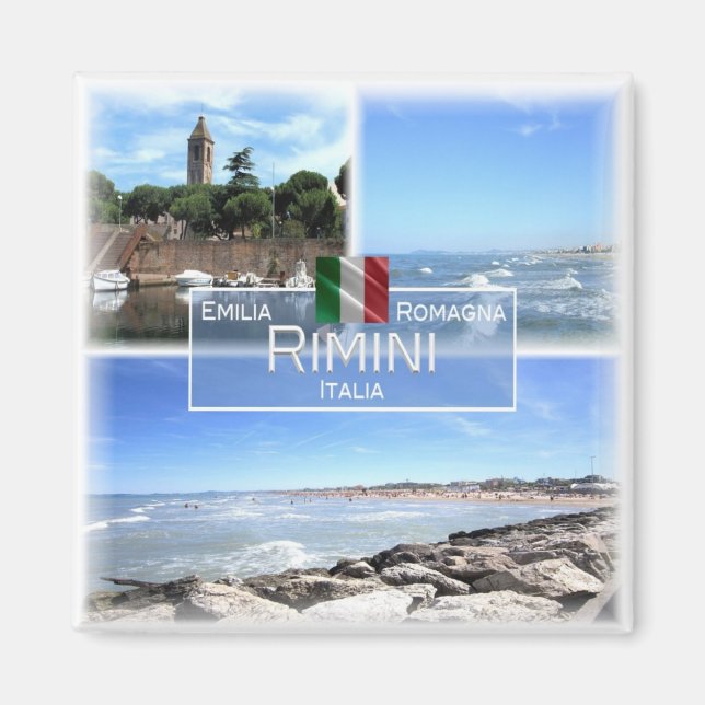 ERM031 RIMINI, Emilia Romagna, Italien, Kühlschran Magnet (Vorne)