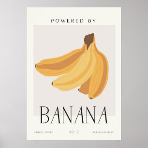 Ermächtigt durch Banana Minimalist Healthy Living Poster