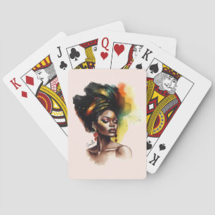 Ermächtigte afroamerikanische Frau (2) Spielkarten