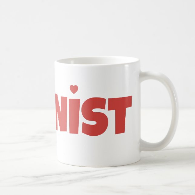Ermächtigung von Roten Frauen Feminismus Moderner  Kaffeetasse (Rechts)