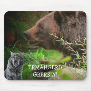 Ermahgerd Gersley! Katzen-Meme Mousepad