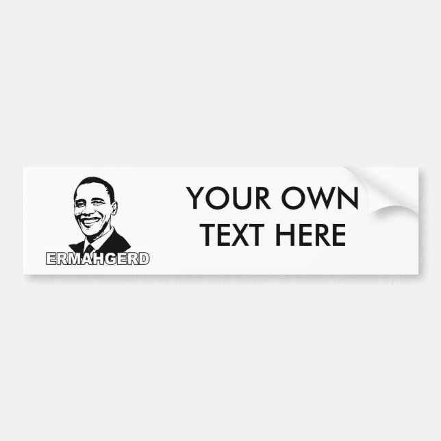 ERMAHGERD OBAMA - .PNG AUTOAUFKLEBER (Vorne)