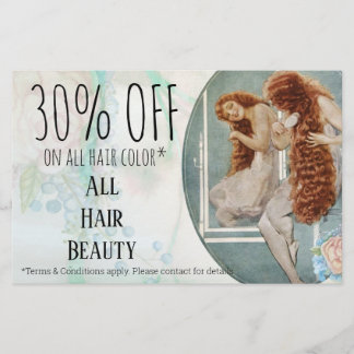 Ermäßigung Friseursalon Flyer