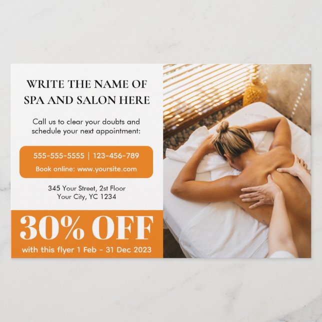 Ermäßigung für Foto-Massage Flyer (Vorne)