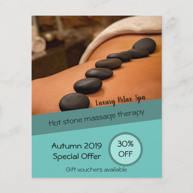 Ermäßigung für Massage-Wellness-Center-Broschüren Flyer (Vorne)