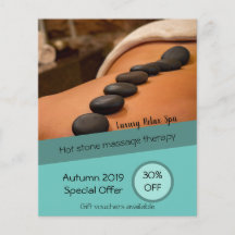 Ermäßigung für Massage-Wellness-Center-Broschüren