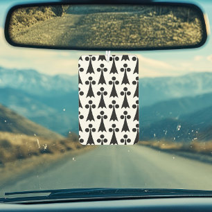 Ermine Pattern, mittelalterliches Muster, Schwarz  Autolufterfrischer