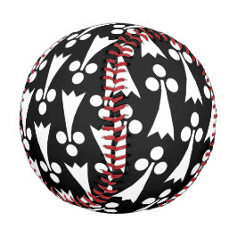 Ermine Pattern, mittelalterliches Muster, weiß auf Baseball