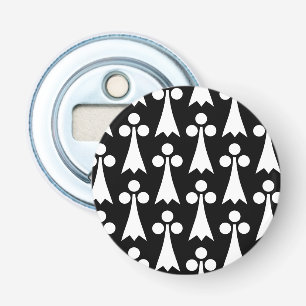 Ermine Pattern, mittelalterliches Muster, weiß auf Flaschenöffner