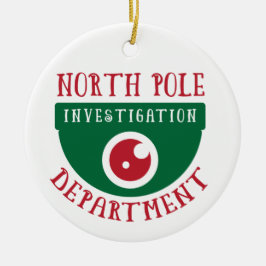 Ermittlungsabteilung in Nordpol Weihnachten Keramik Ornament
