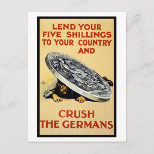 Ermordet die Deutschen Postkarte