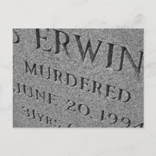 ermordet postkarte (Vorderseite)
