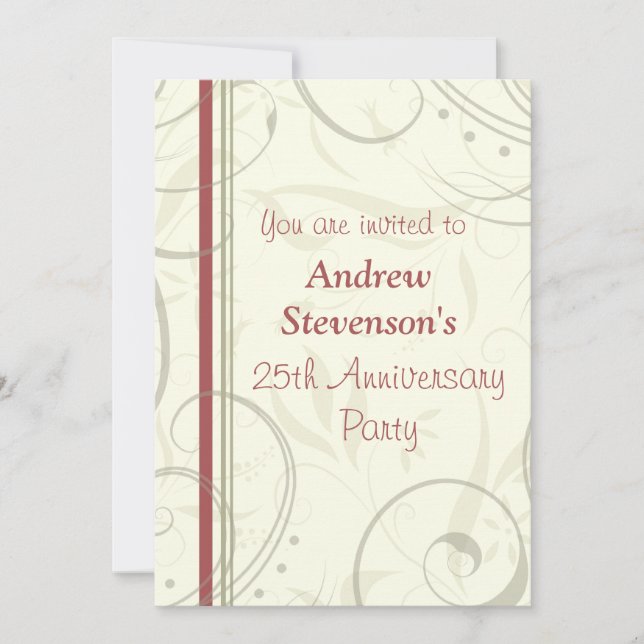 Ermployee Jahrestags-Party Einladungen (Vorderseite)