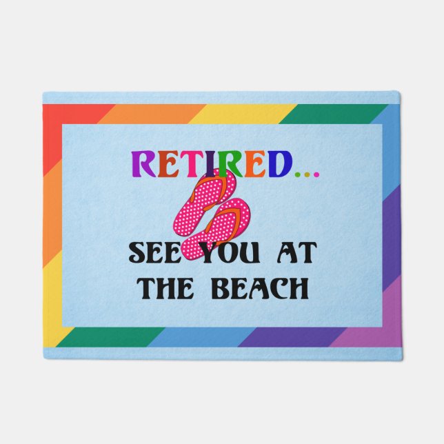 Ermüde...Wir sehen uns am Strand Doormat Fußmatte (Vorderseite)