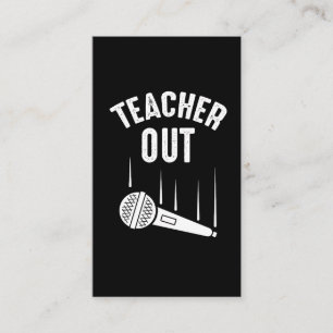 Ermüdete Lehrerin aus dem Mic Drop Rente Visitenkarte