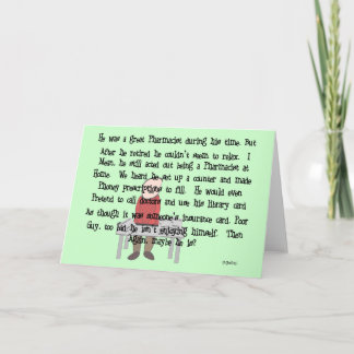 Ermüdeter Apotheker "Can't Lass Go" Geschenke für Karte