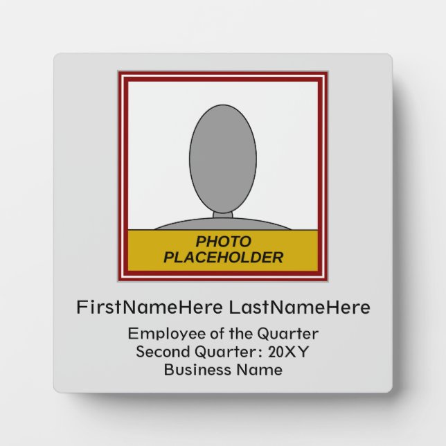 Ermutigend, Basic Staff Recognition Award Plaque Fotoplatte (Vorderseite)