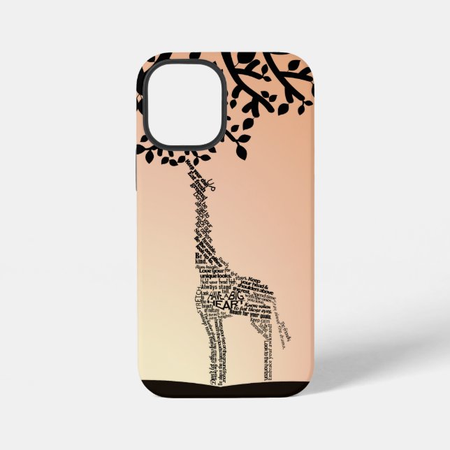 Ermutigend für Giraffe-Handy-Fall iPhone 12 Mini Hülle (Rückseite)