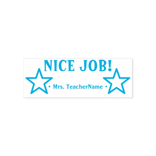 Ermutigend "NICE JOB!" + Benutzerdefinierter Lernn Permastempel (Design)