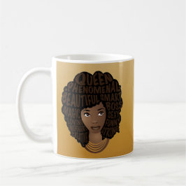 Ermutigend schwarze Frauen, gelbes Gold, Ihre erst Kaffeetasse