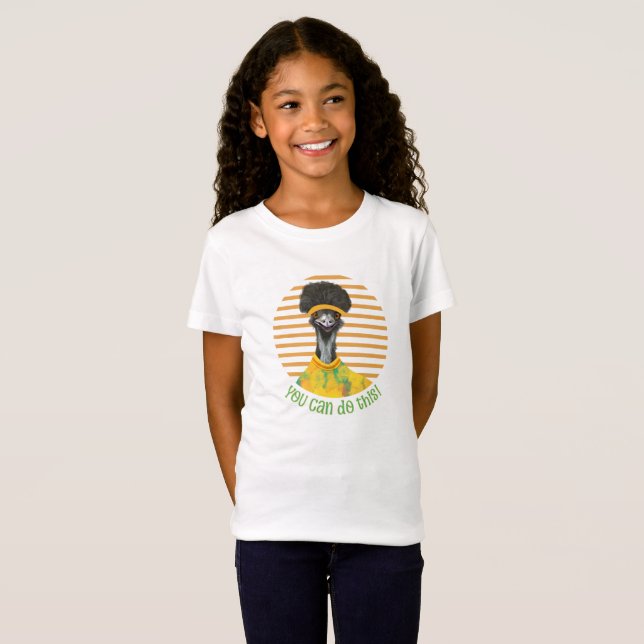 Ermutigende Emu - Sie können das tun T-Shirt (Vorne ganz)