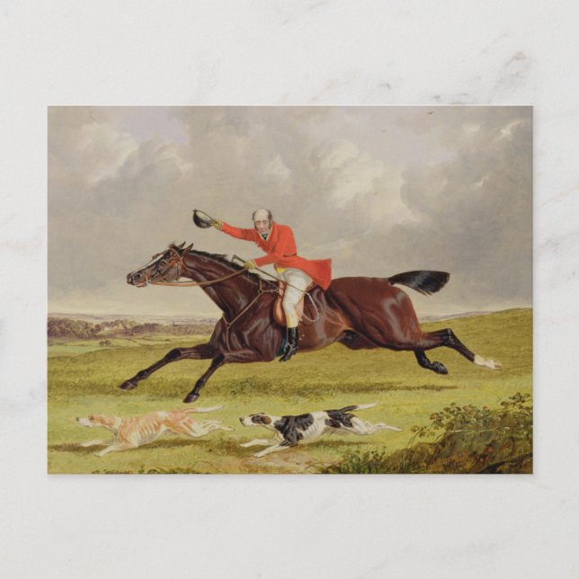 Ermutigende Hunde, 1839 (Öl auf Tafel) Postkarte (Vorderseite)