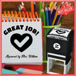 Ermutigende Lehrerin für gute Arbeit Permastempel