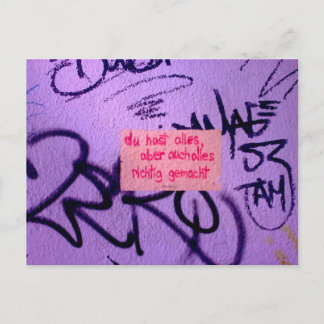 Ermutigende Postkarte StreetArt