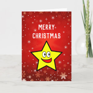 Ermutigender Weihnachts-Goldstern Feiertagskarte