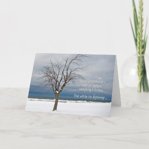 Ermutigendes Zitat mit Baum Karte