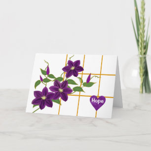 Ermutigung, das Klettern mit Clematis Behalten Karte
