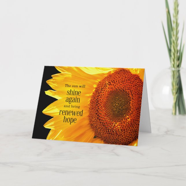 Ermutigung der Sonnenblumen erneuerte Hoffnung Karte (Vorderseite)