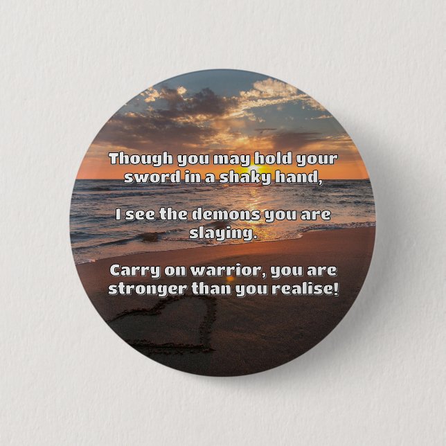 Ermutigung des Empath Warrior zu einem positiven Z Button (Vorderseite)