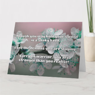 Ermutigung des Empath Warrior zu einem positiven Z Karte
